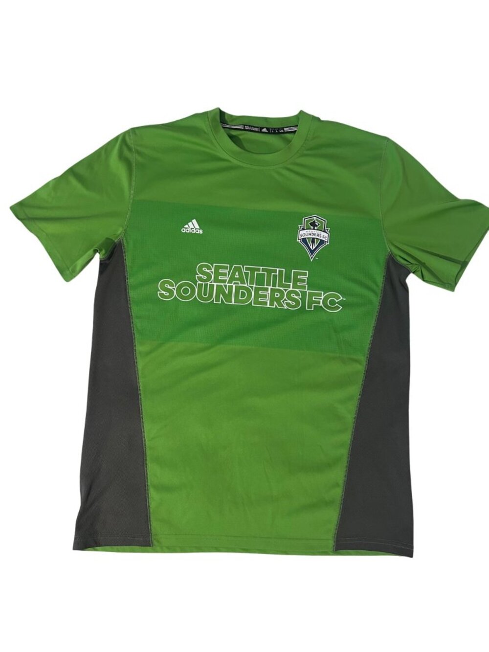 Seattle Sounders Adidas Climalite Green Soccer Jersey Mens L Athletic Shirt GUC